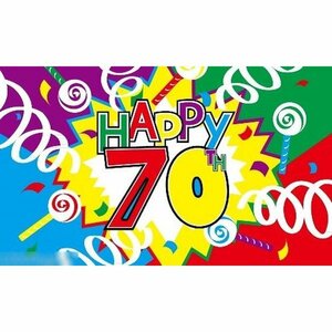 海外限定 国旗 ハッピーバースデー 誕生日 パーティー 70歳 特大フラッグ