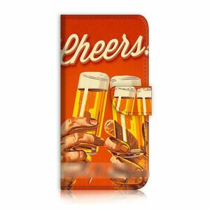 iPhone 12 mini ミニ ビール乾杯 スマホケース 手帳型ケース スマートフォン カバー
