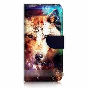 ZenFone 2 狼 オオカミ ウルフ スマホケース 充電ケーブル フィルム付