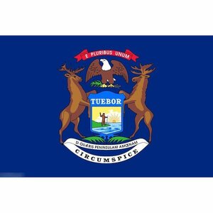 海外限定 国旗 アメリカ ミシガン州 州旗 特大フラッグ
