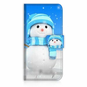 Galaxy Note10+ SC-01M SCV45 雪だるま ゆきだるま スマホケース 手帳型ケース スマートフォン カバー