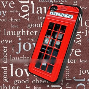 iPhone6 6Sイギリス 電話ボックス アートケース 保護フィルム付