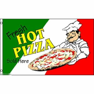 海外限定 国旗 PIZZA ピザ ピッツァ イタリア のぼり旗 特大フラッグ