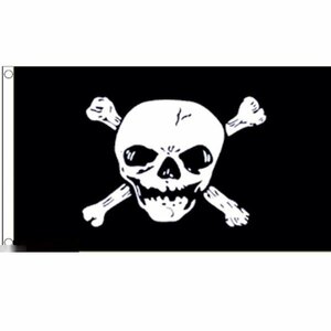 海外限定 国旗 海賊旗 パイレーツ スカル 骸骨 クロスボーン 特大フラッグ