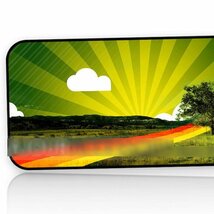 iPhone 8 iPhone 8 Plus iPhone X アイフォン アイフォーン エイト プラス テン虹 レインボー 田舎道 抽象画 アートケース 保護フィルム付_画像3