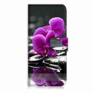 iPhone SE 第3世代 8 7 紫 花 スマホケース 手帳型ケース スマートフォン カバー