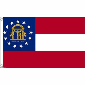 海外限定 国旗 アメリカ ジョージア州 州旗 特大フラッグ