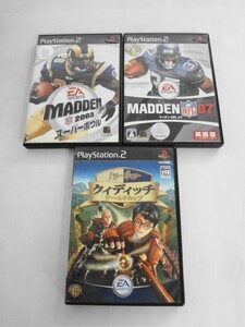 PS2 21-535 ジャンク扱い ソニー sony プレイステーション2 PS2 NFL アメフト ハリーポッター 3本セット ゲーム 動作未確認 使用感