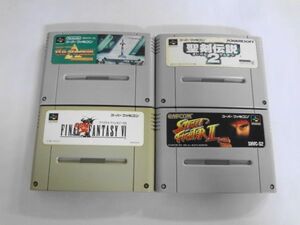 SFC21-421 任天堂 スーパーファミコン SFC ファイナルファンタジー6 ゼルダの伝説 スト2 聖剣伝説2 セット レトロ ゲーム 使用感あり