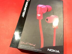 * used * Monster Cable Nokia Purity (Fushsia: pink ) earphone * prompt decision * D0138