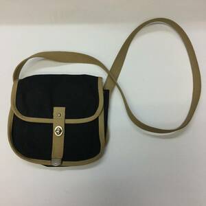  Ichizawa Hanpu black shoulder pouch shoulder bag round 