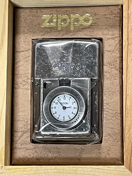 zippo タイムライト 文字盤 ホワイト 限定品 TIME LIGHT 1995年製 特殊加工品 デットストック 専用木箱 説明書/保証書