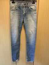 正規 16SS Saint Laurent Paris サンローランパリ ジップフライ ライトインディゴ デニム 28 407707 Y800L_画像1