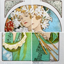 ★Alphonse Maria Mucha/ミュシャ/flower/LITHOGRAPH/EDITION/J 950/リトグラフ_画像9