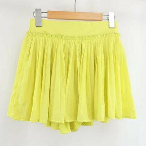  beautiful goods LOWRYS FARM Lowrys Farm neon pleat flair Easy short pants F yellow yellow lady's KB1808-610