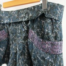 Archi ANOTHEREDITION UNITED ARROWS アーキ 総柄 刺繍 リボン ショート パンツ 日本製 ネイビー パープル 紺 紫 レディース KB1703-309_画像3