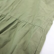 ZARA COLLECTION ザラ スリット デザイン イージー フレア ティアード ロング スカート XS グリーン 緑 レディース PA1807-285_画像9