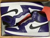 デッド NIKE AIR JORDAN 1 RETRO HIGH OG COURT PURPLE ナイキ エア ジョーダン 1 コート パープル DUNK SB ダンク Travis GAME ROYAL BRED_画像5