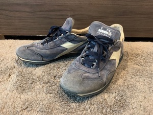 ディアドラ ヘリテージ DIADORA HERITAGE スエード スニーカー 中古 ネイビー JP25