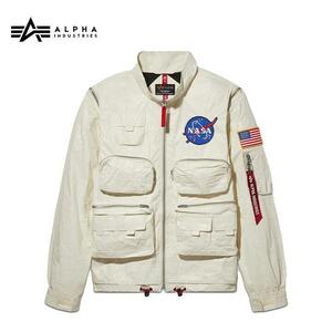 aru finder -stroke Lee NASA EVO BOMBER JACKET Bomber jacket white military size S alcjn52000c1s