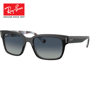 Ray-Ban サングラス ジェフリー 黒縁 ストライプ ユニセックス メンズ レディース ウェリントン ブラック系 rb2190-13183a-55