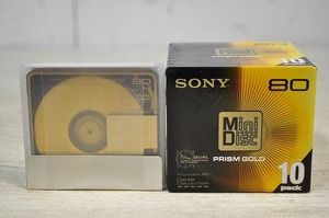 【未開封】SONY PRISM GOLD MiniDisc MD 10枚パック1枚（合計11枚セット）ソニー 10MDW80PRB ミニディスク　80分
