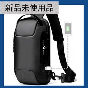 ショルダーバッグ メンズ 斜めがけ 防水 盗難防止 USBポート付き ボディバッグ 肩掛け 軽量 ワンショルダーバッグ