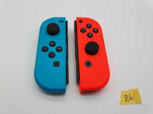 送料無料 任天堂 ネオンレッドR ネオンブルーL26 NintendoSwitch ニンテンドースイッチ ジョイコンLR JOY-CON左右セットコントローラ