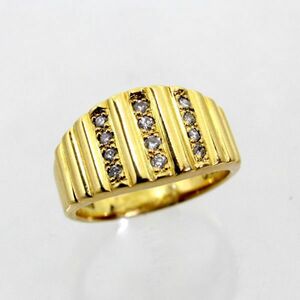 ◎中古美品◎１８金　ダイヤ　0.19ｃｔ　リング　12号