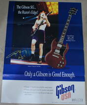 3枚セット GIBSON 1993 カタログ ポスター EDS-1275 SG 61 STANDARD SPECIAL ES-165 BB KING ES-335 ES-135 LPB THUNDERBIRD_画像5