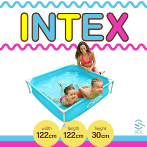 正規品 INTEX インテックス ミニ フレーム スクエア キッズ 122cmX122cmX30cm 強化ビニール3層構造 フレーム プール INTEX 57173