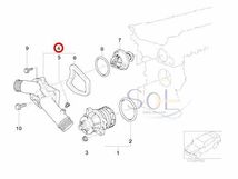 BMW E39 E38 サーモスタットハウジング 520i 523i 528i 728i 728iL 11531740478 出荷締切18時_画像2