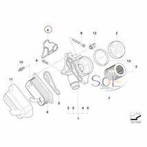 送料185円 BMW F30 F31 F34 F32 F33 F36 エンジンオイルクーラー ヒートエクスチェンジャ－ ガスケット 320i 328i 335i 420i 428i 435i_画像2