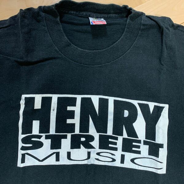 HENRY STREET MUSIC Tシャツ USA製90s古着　fluit of the loom 値下げ2980→1880円