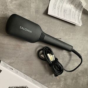 SALONIA サロニア ストレートヒートブラシ ヘアアイロン ワイドタイプ