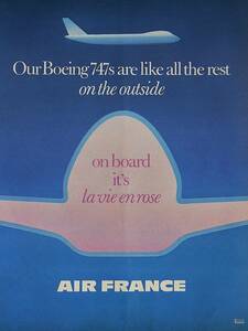 稀少！1970年エールフランス航空広告/Air France/Boeing 747s/エアライン/旅行/観光/86