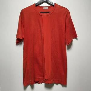 90s COMME des GARCONS HOMME コムデギャルソン オム インサイドアウト期 半袖Tシャツ HT-020330 AD1998 赤 レッド オールド 古着