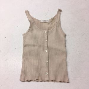 送料無料★MOUSSY マウジー★ノースリーブニット　リブニット　トップス★フリーサイズ★ベージュ#40719sNj81