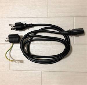 パソコン用 電源コード 1.7m 3Pin-3Pin 変換アダプタ付き ケーブル