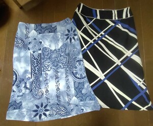 夏向きの台形スカート2枚セット