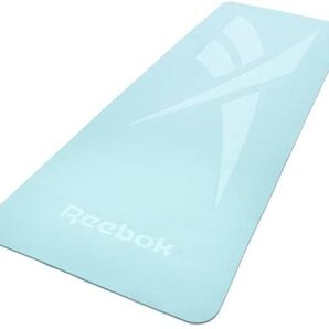 リーボック ヨガマット Reebok RAYG-11041 5mm ヨガ ピラティス トレーニングマット TPE PVC 軽量 ブルー フィットネス コンパクト収納