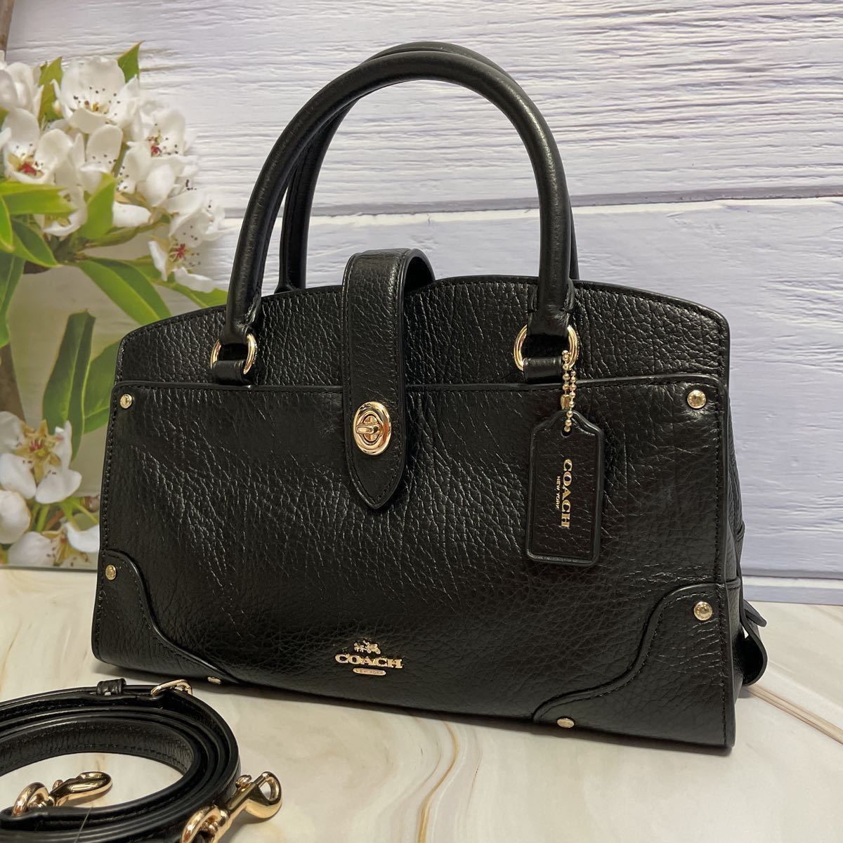 極美品 Coach 1941 Dakotah satchel with linked tea rose 10505 ...