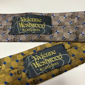 ★Vivienne Westwood ヴィヴィアン ネクタイ 2本まとめて ロゴ【鑑定済み 本物保証】の画像4