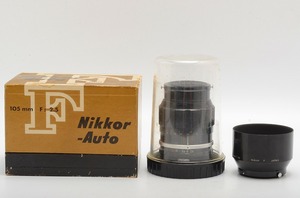 【１円出品】NIKON ニコン NIKKOR-P.C Auto 105mm F2.5 単焦点 中望遠 レンズ 純正メタルフード 箱付き 現状品 1055