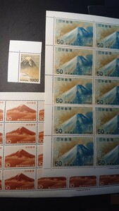 富士 三種 国際観光年シート、三っ峠シート、富士図