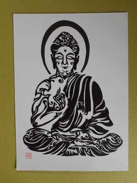 切り絵 仏陀
