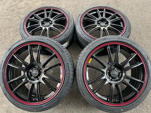 新品セット クロススピード CR6 18インチ 8J+45 5-100 215/40R18 86 BRZ 50プリウス カローラスポーツ カローラツーリング ウィッシュ