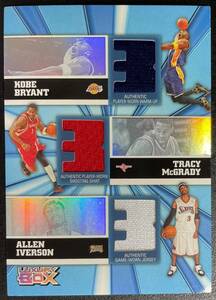 Kobe Bryant ＆ Allen Iverson ＆ Tracy McGrady ＜ 05-06 Topps Luxury Box Trinity Triple ＞ トリプルジャージ