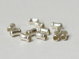 *. hoe . tonbodama * profit break up! Curren silver .. circle tube type small bead beads 12 piece set D(Φ2.5mm) Karen silver 925 silver [T21003D]