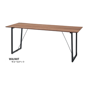 ダイニングテーブル 幅180cm 木製 長方形 アイアン脚 おしゃれ 北欧 組立品 ルカ ダイニングテーブル ウォールナット M5-MGKAM01536WAL